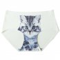 Women\'s Cat Briefs Panties Meow Cat Ice Silk Anti Emptied Seamless Print Realistic Pussy Women Brie