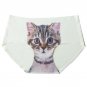 Women\'s Cat Briefs Panties Meow Cat Ice Silk Anti Emptied Seamless Print Realistic Pussy Women Brie