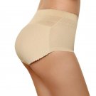 Women Sponge Padded Abundant Buttocks Pants Lady Push Up Middle Waist Padded Panties Briefs Underwea