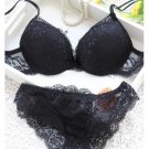 Candy Colors Lady Bra Set Underwear Satin Lace Embroidery Bras Set With Panties