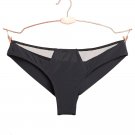 Women\'s Sexy Seamless Brief See Through Hipster Girls Underwear Transparent Solid Black Intimates