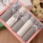 5 Pcs Women\'s Briefs Panties Gift Box Combination Cotton Underwear Bowknot Lady\'s Lovely Underwear