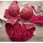 DeRuiLaDy Embroidery Flower Bra Set Women Wire Free Push Up Bralette Set Underwear Women Young Girl