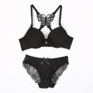 Sexy Women Seamless Bra Sets Push up Front Closure Lace Bra + Panties Underwear B Cup y26