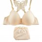 Sexy Women Seamless Bra Sets Push up Front Closure Lace Bra + Panties Underwear B Cup y26