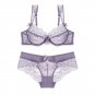 New embroidery bras underwear women set plus size lingerie sexy A B C D cup Ultrathin transparent br