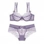 New embroidery bras underwear women set plus size lingerie sexy A B C D cup Ultrathin transparent br