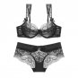 New embroidery bras underwear women set plus size lingerie sexy A B C D cup Ultrathin transparent br