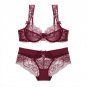 New embroidery bras underwear women set plus size lingerie sexy A B C D cup Ultrathin transparent br
