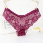 2017 Women\'s Sexy Full Lace Panties Midle-Crotch Transparent Floral Bow Soft Briefs Underwear Culot
