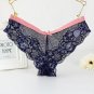 2017 Women\'s Sexy Full Lace Panties Midle-Crotch Transparent Floral Bow Soft Briefs Underwear Culot
