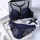 Women French High-end Brand Bra Set Intimates Y-line Gather Straps Sexy Bra Front Closure Bra Set + 