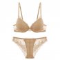 Gather underwear women set cotton thick red brassiere lace Sexy Bra set Plus Size C D Cup Push Up br