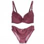 2017 Women Fashion Bra Set Push Up Plunge Vs Dot Printed Underwire Everyday Underwear C Cup Lingerie