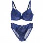 2017 Women Fashion Bra Set Push Up Plunge Vs Dot Printed Underwire Everyday Underwear C Cup Lingerie