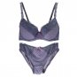 2017 Women Fashion Bra Set Push Up Plunge Vs Dot Printed Underwire Everyday Underwear C Cup Lingerie