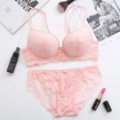 Femal Intimates Floral Sexy Lingerie Set Gather Adjustable Underwear Women Lace Push Up Bra Set Thic