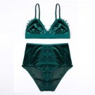 CINOON 2017 New Fashion Women Velvet Bra set Underwear High Waist Panties Soft Trim lingerie Set Pus