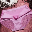 QA23 Women seamless briefs ultra-thin trimming ruffles panties female sexy lace transparent underwea