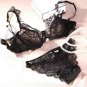Summer Super Thin Lace Sexy Bra Set Lingerie Floral Push Up Panties Hollow Sweet Transparent Comfy B
