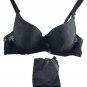 Sexy Womens  Underwear Satin Print Bow Lace Embroidery Bra Push Up Sets/Panties Cup size B 32 34 36 