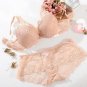 Fashion thin thick female underwear sexy lace small adjustable push up bra set v sexy lingerie and p