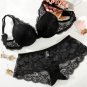 Fashion thin thick female underwear sexy lace small adjustable push up bra set v sexy lingerie and p