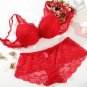 Fashion thin thick female underwear sexy lace small adjustable push up bra set v sexy lingerie and p