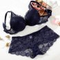 Fashion thin thick female underwear sexy lace small adjustable push up bra set v sexy lingerie and p