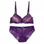 Thong Bra Deep V Set Push Up Embroidered Lace Women\'s Underwear Sets B Cup Bra Panty Newest