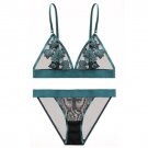 Sexy Lace Wireless Vest Type Bras Set For Women Push Up A B C Cup Embroidery Plus Size Underwear Set