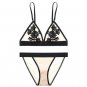 Sexy Lace Wireless Vest Type Bras Set For Women Push Up A B C Cup Embroidery Plus Size Underwear Set