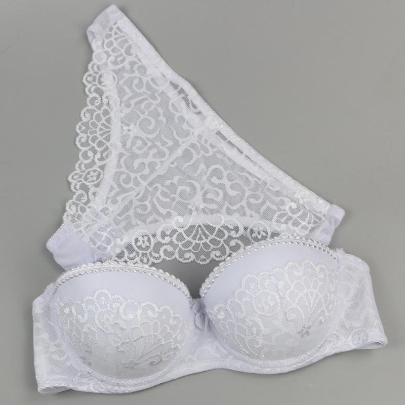 Xiushiren Women Push up bra and panty set Underwear Sexy Lace bra set brassiere sexy lingerie Black