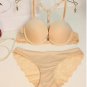 Intimates 2017 New women sexy Y-line straps bra set front closure bra + hollow out Panties Lace Sexy