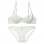 Half Cup Lace Bra With Bow Demi Push-up Bra Set Thin Cotton Cup Girls Underwear Set Lingerie Brassi