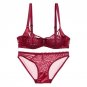 Half Cup Lace Bra With Bow Demi Push-up Bra Set Thin Cotton Cup Girls Underwear Set Lingerie Brassi