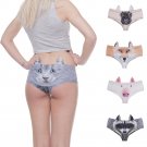 Women Briefs Panties Simulate Animals Cartoon Pig Cat Dog Fox Rabbit Raccoon Ear Cotton Underwear Gi