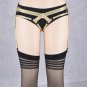 JLX.HARNESS Red Erotic Kinky Panties Fetish Crotchless Harness Lingerie Rave Wear Leg Garters Sexy T