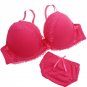 Women Push Up Cup D Print Bra Sets Rose Lingerie Set Appliques bracelet Sexy Underwear Bra Panty Set