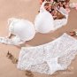 Sexy Mousse Push Up Women\'s Bra Sets Floral Plunge Briefs Underwire Embroidery Bra And Panties Set 