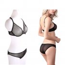 Ultra Thin Mesh Bra B C D E F 75 80 85 90 95 Panty M L XL XXL XXXL Sales Separated Set Transparent S