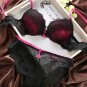 Hot sale women underwear set bra set deep-v lace bra concise sweet bra and panties, sexy lace push-u