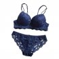 Sexy Lace Embroidery Women Bra Sets Wire Free Push-up Padded Bra Brief Sets French Romantic Intimate