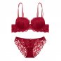 Sexy Lace Embroidery Women Bra Sets Wire Free Push-up Padded Bra Brief Sets French Romantic Intimate