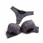 Women Intimates Denim Bra and G-String Panties Set Sexy Thong Underwear Suit Lingerie Set Thin Cup P
