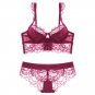 New Lace transparent bra romantic temptation lace bra set young women Plus size underwear set push u