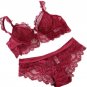 New Lace transparent bra romantic temptation lace bra set young women Plus size underwear set push u