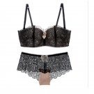Slimgril Fashion New 1/2 Cup Brand Sexy Intimates Push Up Bra Set Underwear Floral Embroidery Lace W