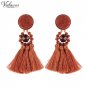 Vedawas Brand 2017 Boho Drop Fringe Earring For Women Vintage Ethnic Statement Tassel Earrings Fashi