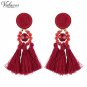 Vedawas Brand 2017 Boho Drop Fringe Earring For Women Vintage Ethnic Statement Tassel Earrings Fashi